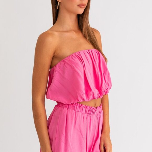 Strapless Bubble Top and Short Set - by Le Lis - Picture 3 of 4